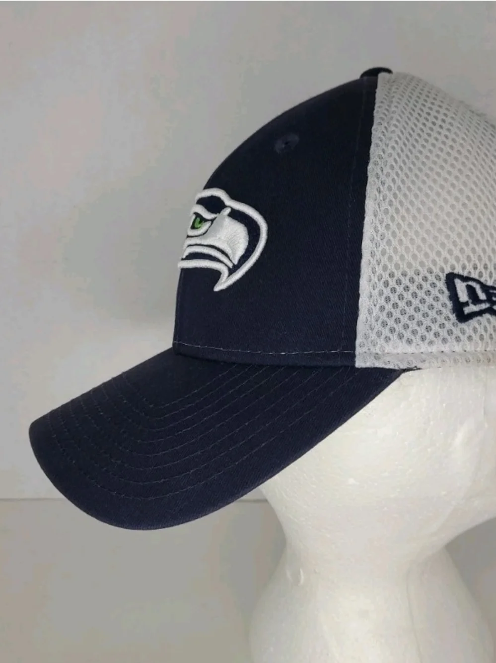 New Era Kids Seattle Seahawks Navy and White Logo Cap